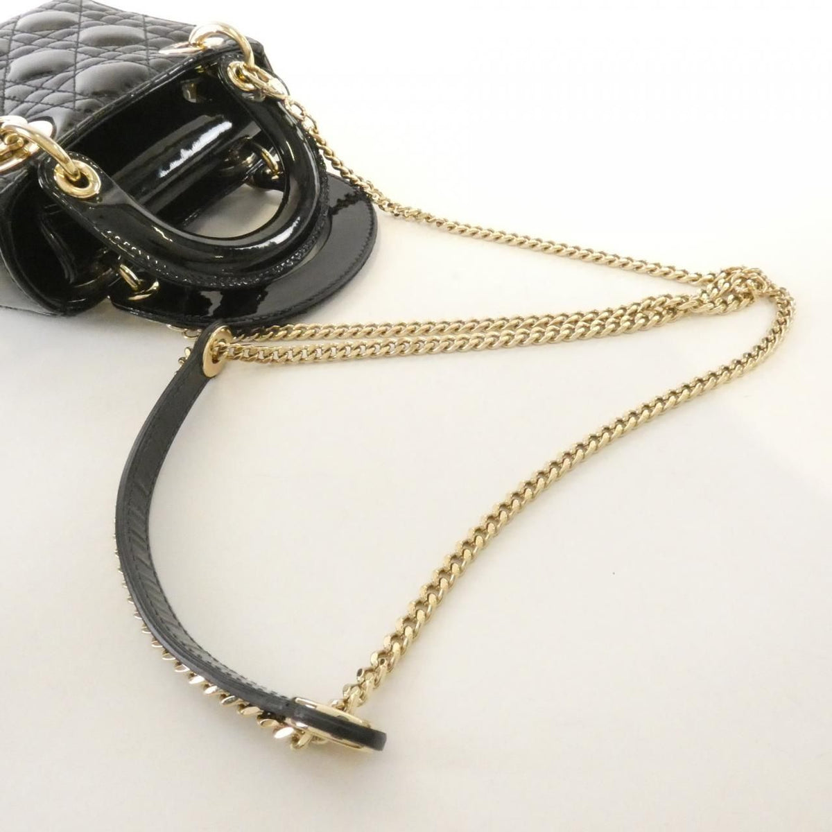Christian Dior Lady Dior Patent Mini Bag