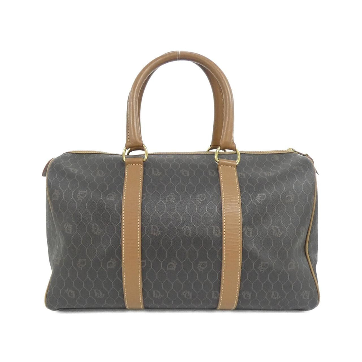 Christian Dior Coated Canvas Boston Bag