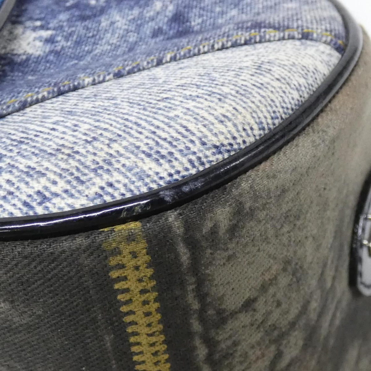 Christian Dior Denim Leather Handbag