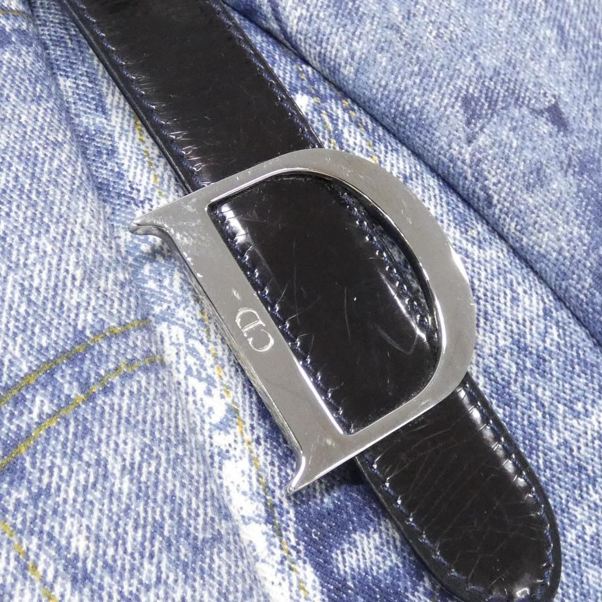Christian Dior Denim Leather Handbag