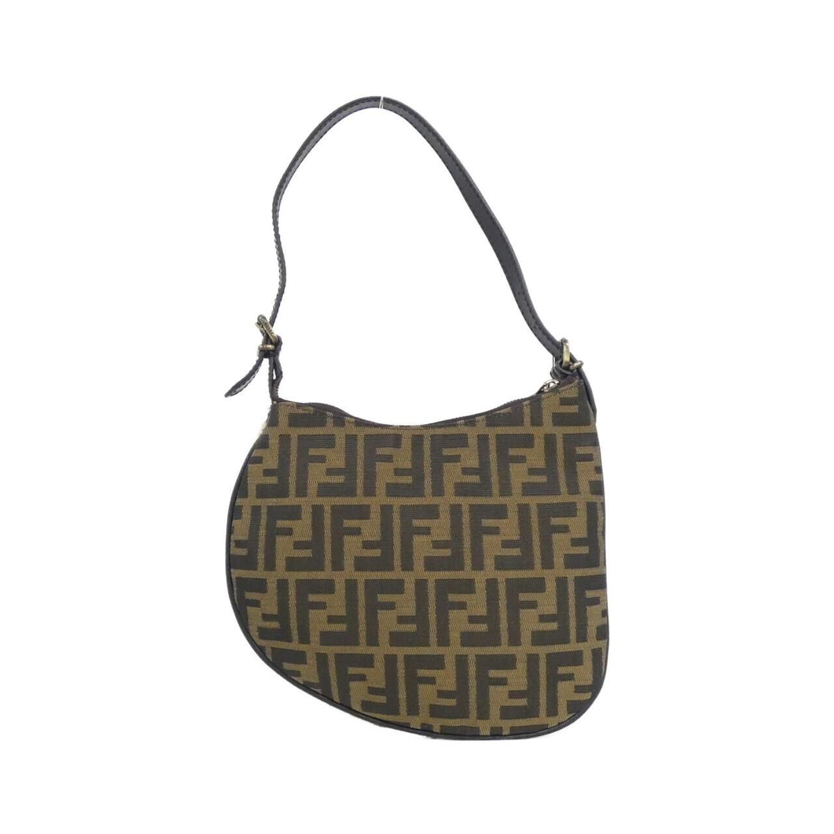 Fendi 8BR248 Leather Canvas Shoulder Bag
