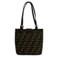Fendi Zucca Canvas Leather Handbag