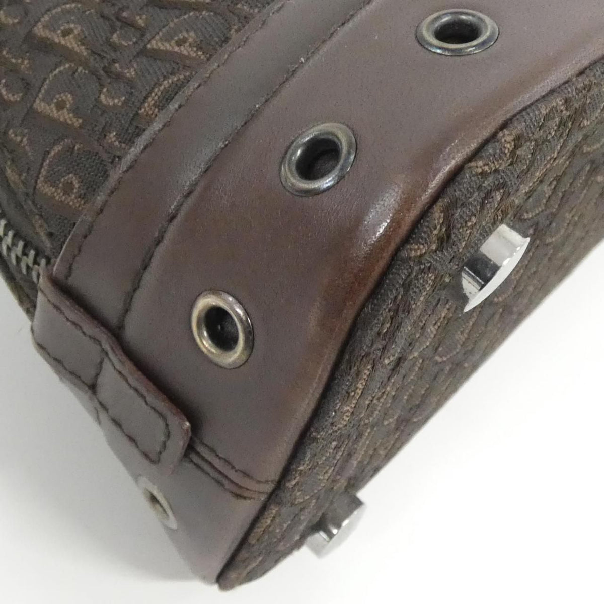 Christian Dior Canvas Leather Handbag