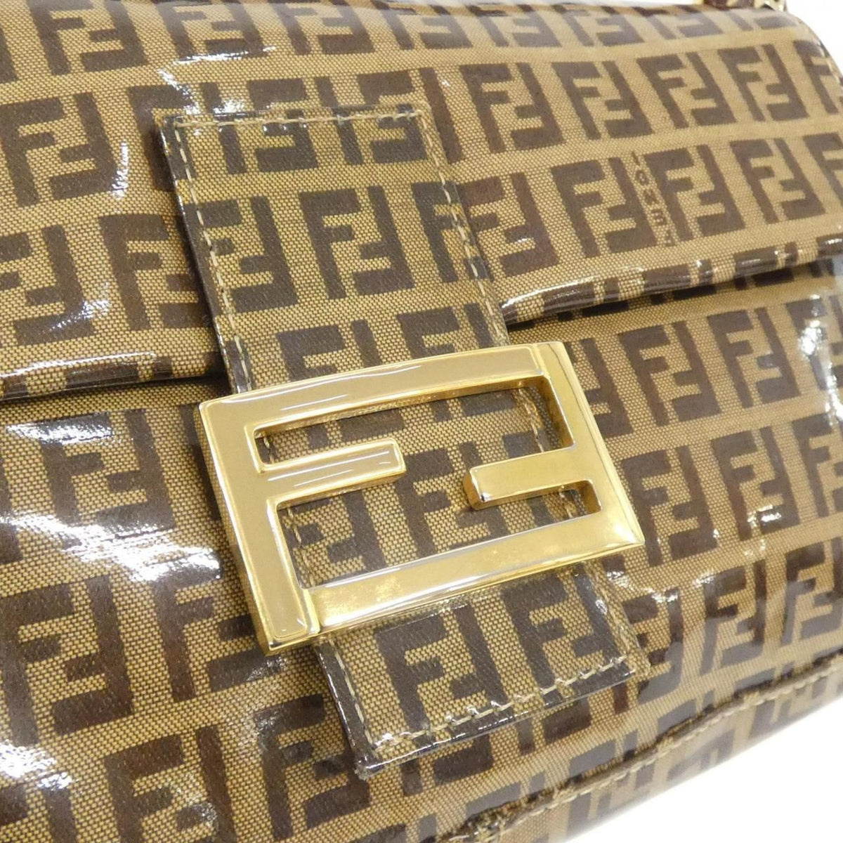 Fendi Baguette PVC Canvas Shoulder Bag