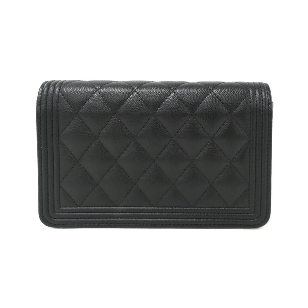 Chanel Boy Chanel Caviar Skin Chain Wallet