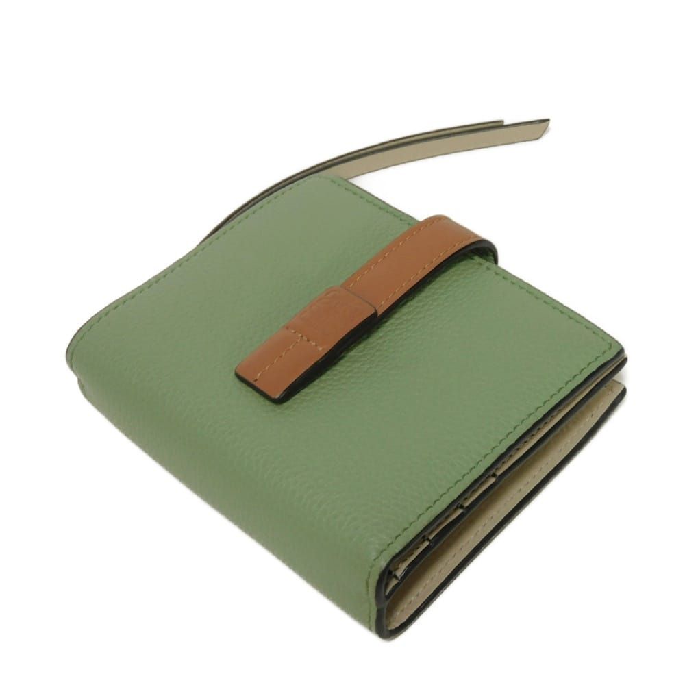 Loewe Compact Zip Wallet Soft Grained Calfskin Bifold Wallet