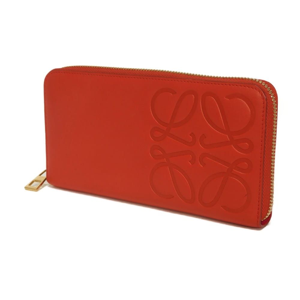 Loewe Zip Around Wallet Calf Leather Long Wallet