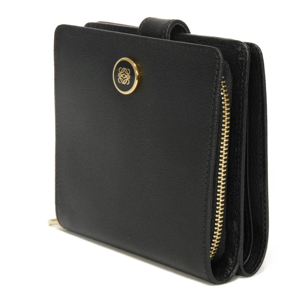 Loewe Bifold Zip Wallet Calf Leather Bifold Wallet