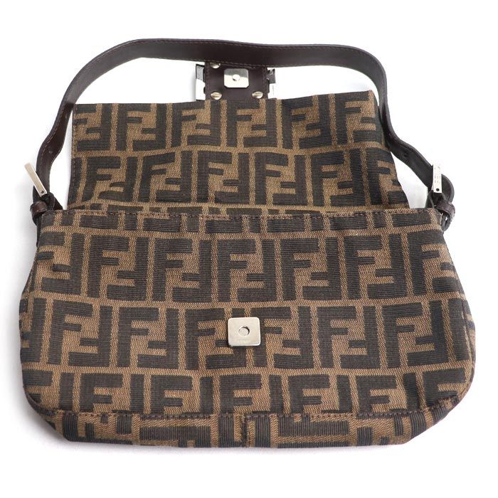 Fendi Mamma Baguette Canvas Handbag
