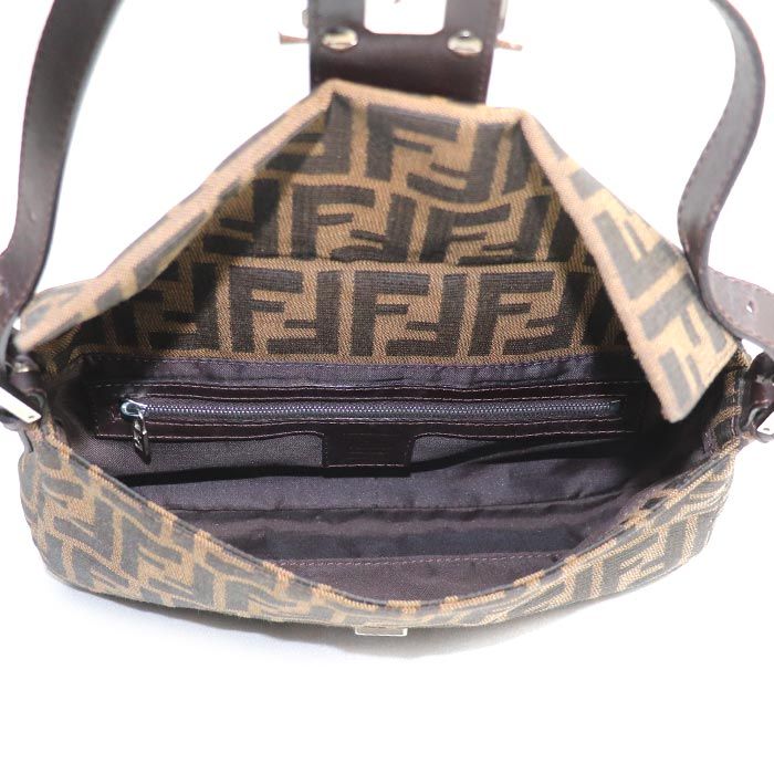Fendi Mamma Baguette Canvas Handbag