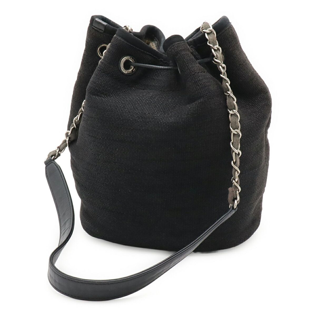 Chanel Deauville Canvas Leather Shoulder Bag