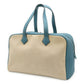 Hermes Victoria43 Canvas Calfskin Boston Bag