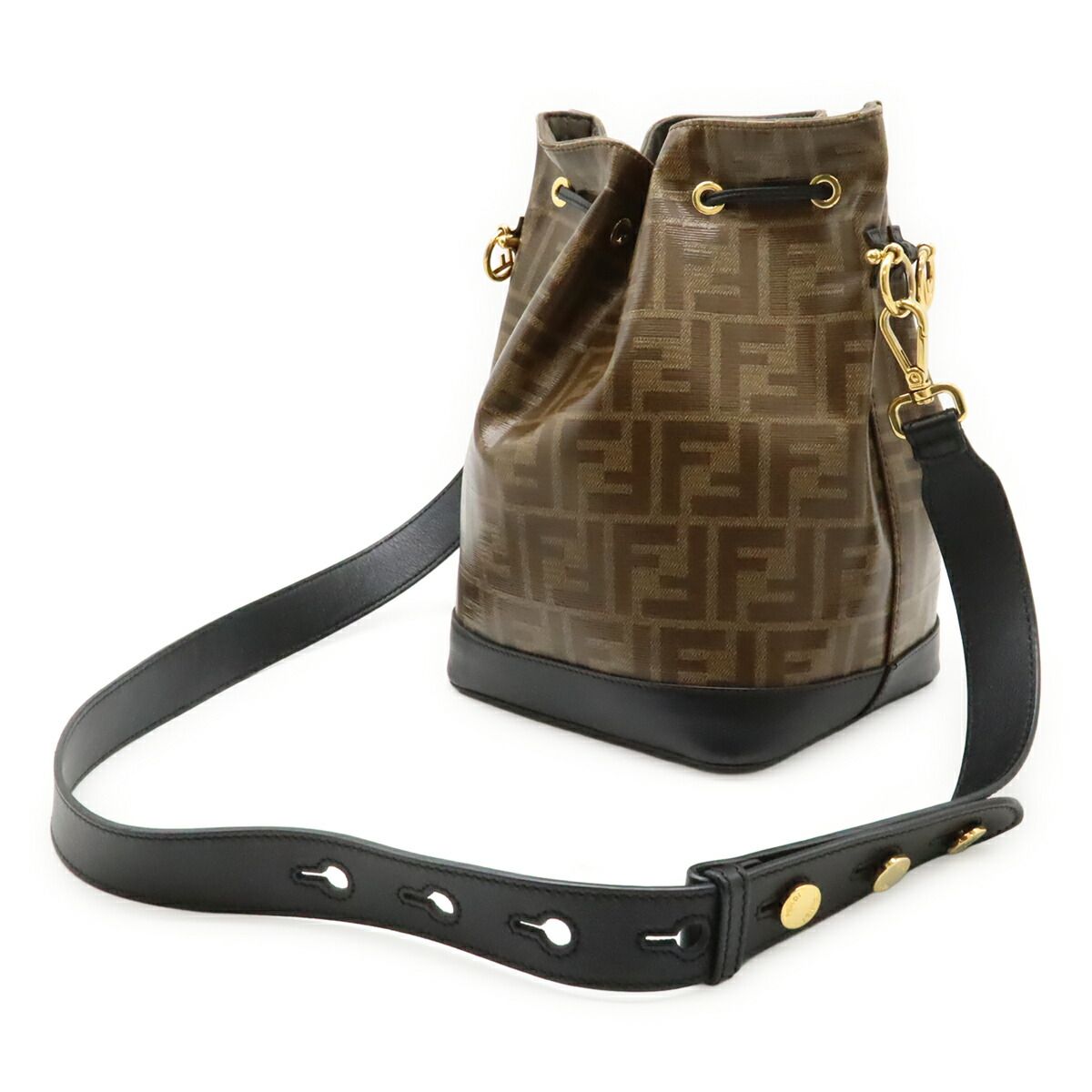 Fendi Mon Tresor Coated Canvas Bucket Bag