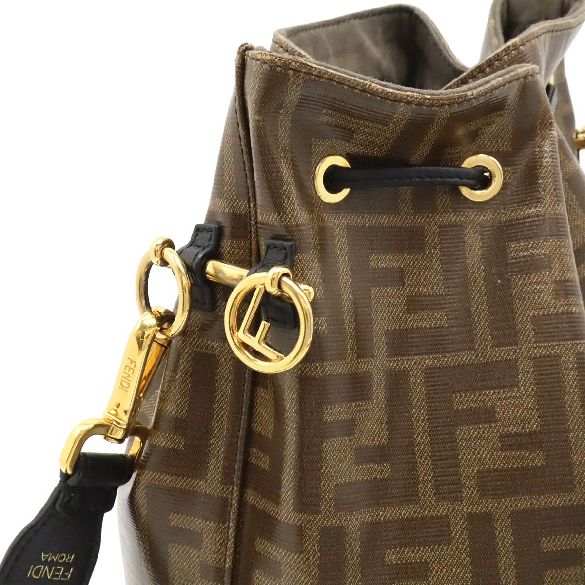 Fendi Mon Tresor Coated Canvas Bucket Bag