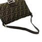 Fendi Mamma Baguette Canvas Leather Shoulder Bag