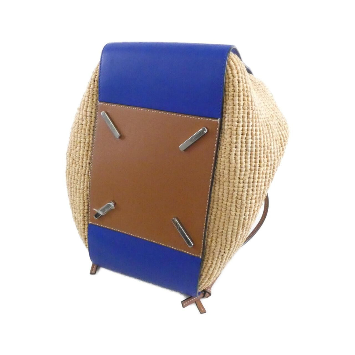 Loewe Paula's Hammock Drawstring Medium Raffia Calf Shoulder Bag