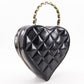 CHANEL Heart Vanity Patent Leather Handbag