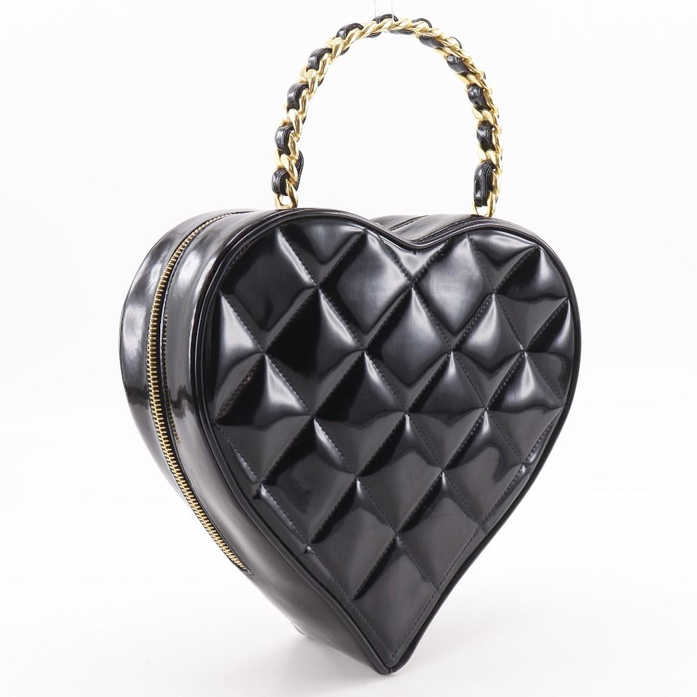 CHANEL Heart Vanity Patent Leather Handbag