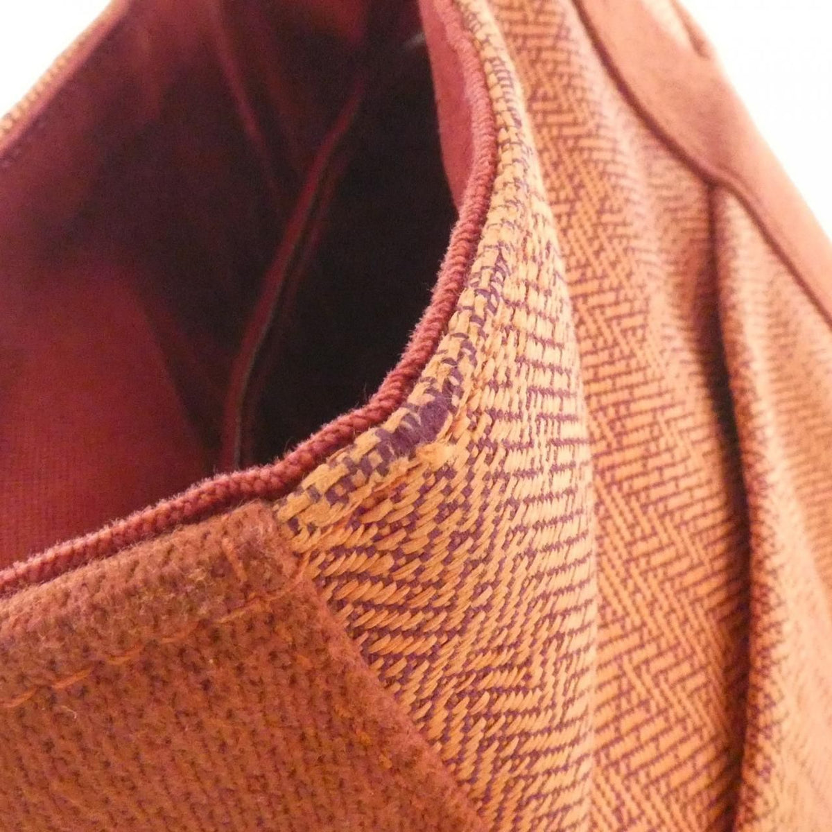 Hermes Sacaxo MM Canvas Abaca Handbag