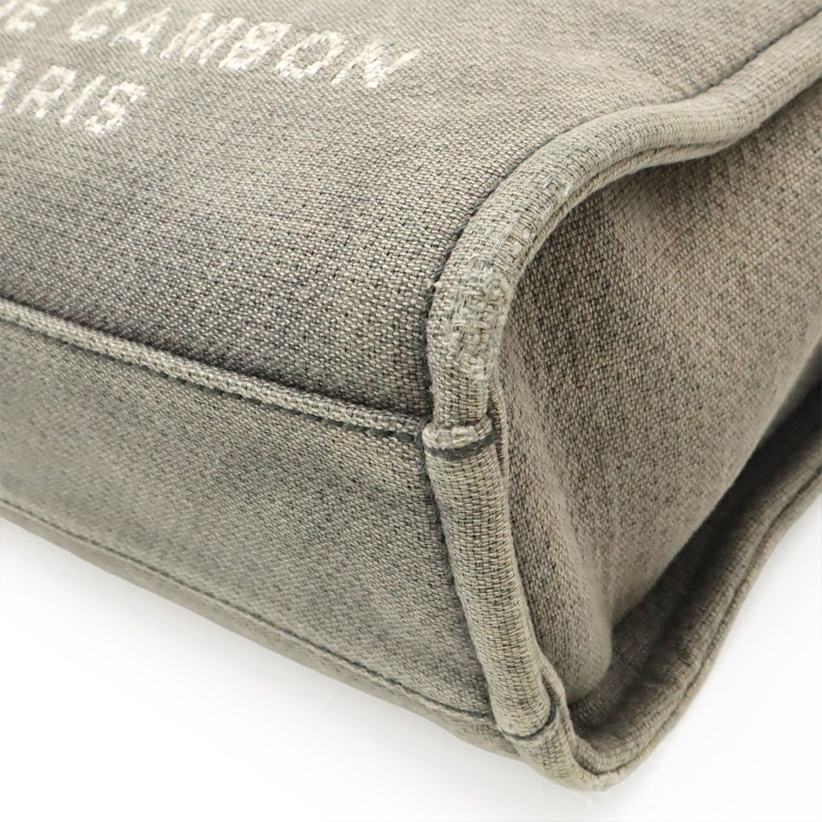 Chanel Deauville Canvas Leather Tote Bag