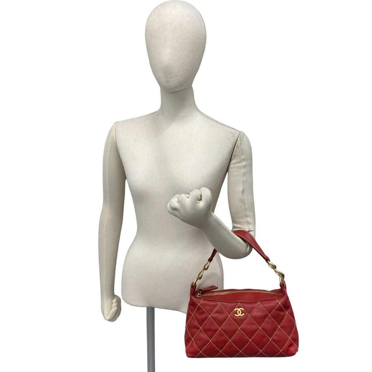 Chanel Coco Mark Wild Stitch Lambskin Handbag