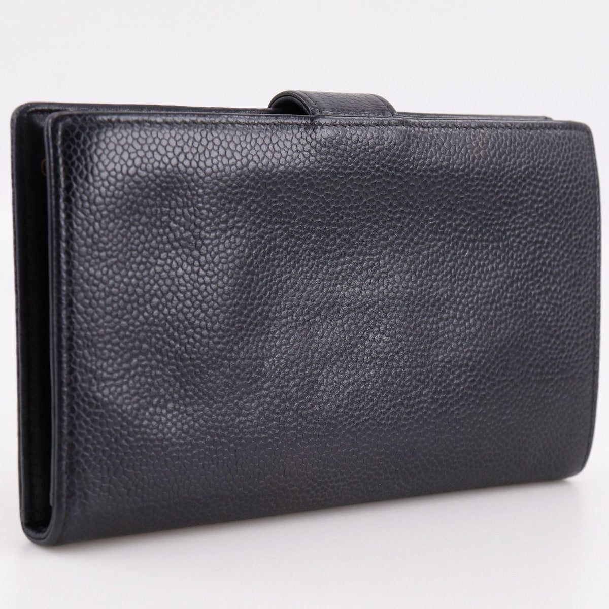 CHANEL Coco Mark Leather Long Wallet