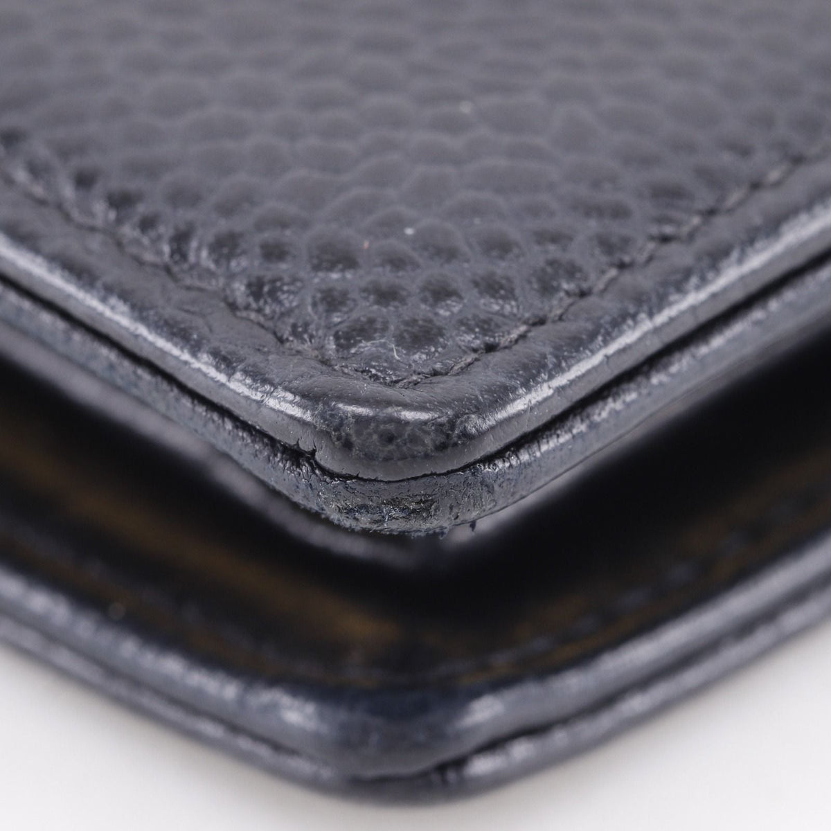 CHANEL Coco Mark Leather Long Wallet