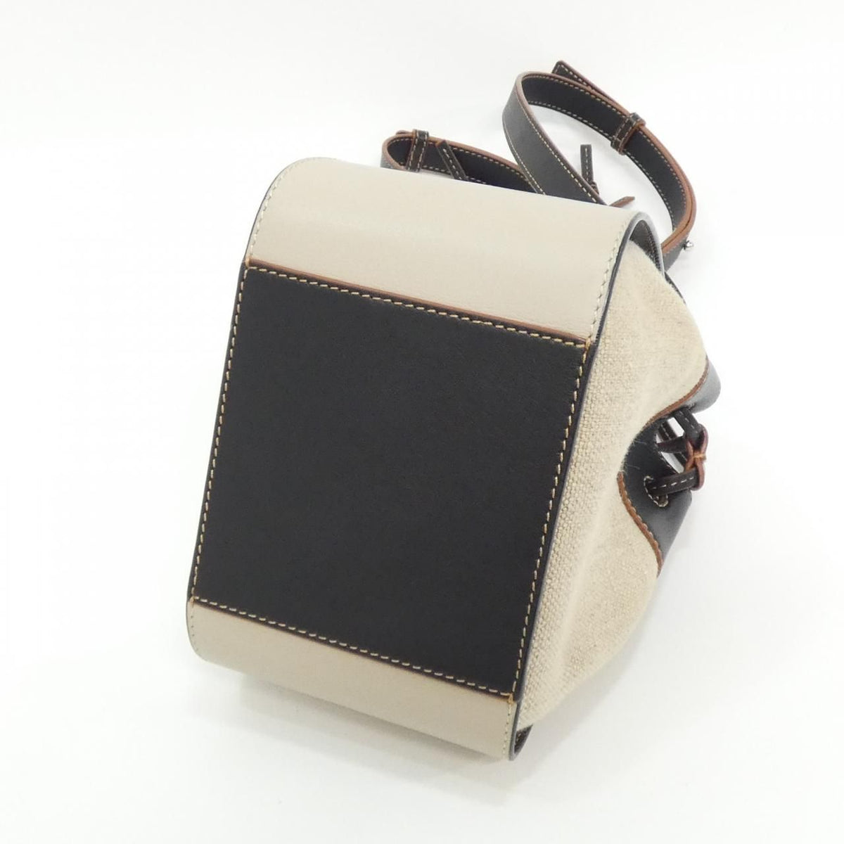Loewe Hammock Drawstring Mini Linen Calf Shoulder Bag