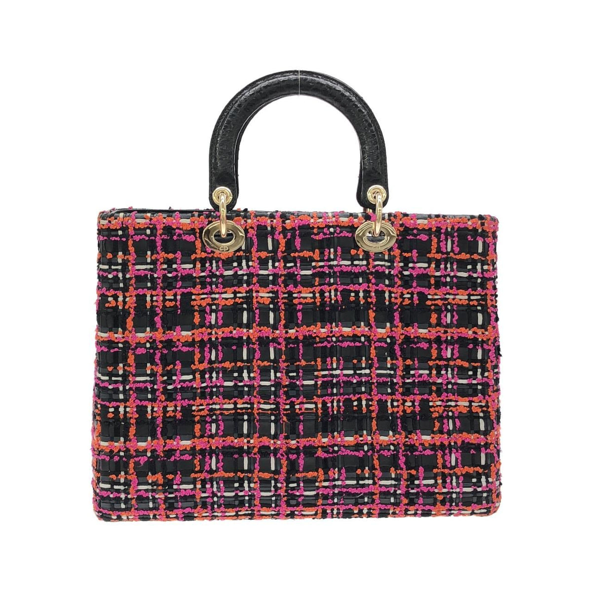 Christian Dior Lady Dior Tweed Python Bag