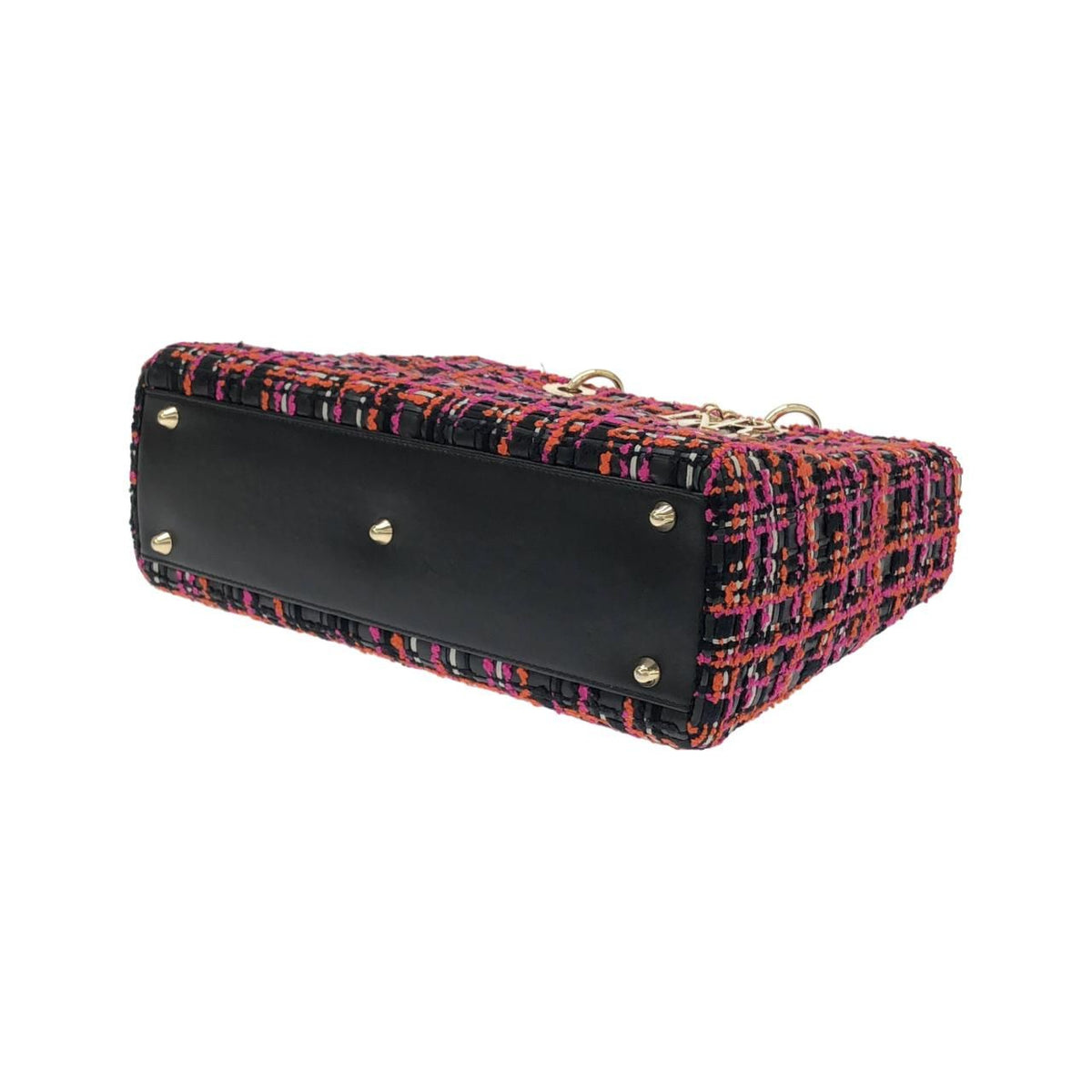 Christian Dior Lady Dior Tweed Python Bag