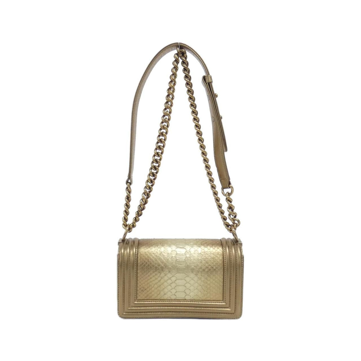 Chanel Boy Chanel Python Calf Shoulder Bag