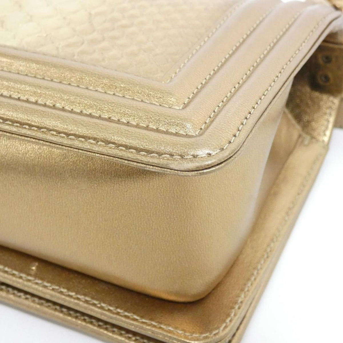 Chanel Boy Chanel Python Calf Shoulder Bag