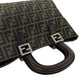 Fendi Zucca Canvas Leather Handbag