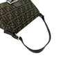 Fendi Mamma Baguette Canvas Leather Shoulder Bag