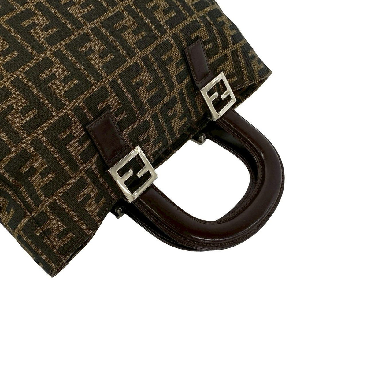 Fendi Canvas Leather Handbag