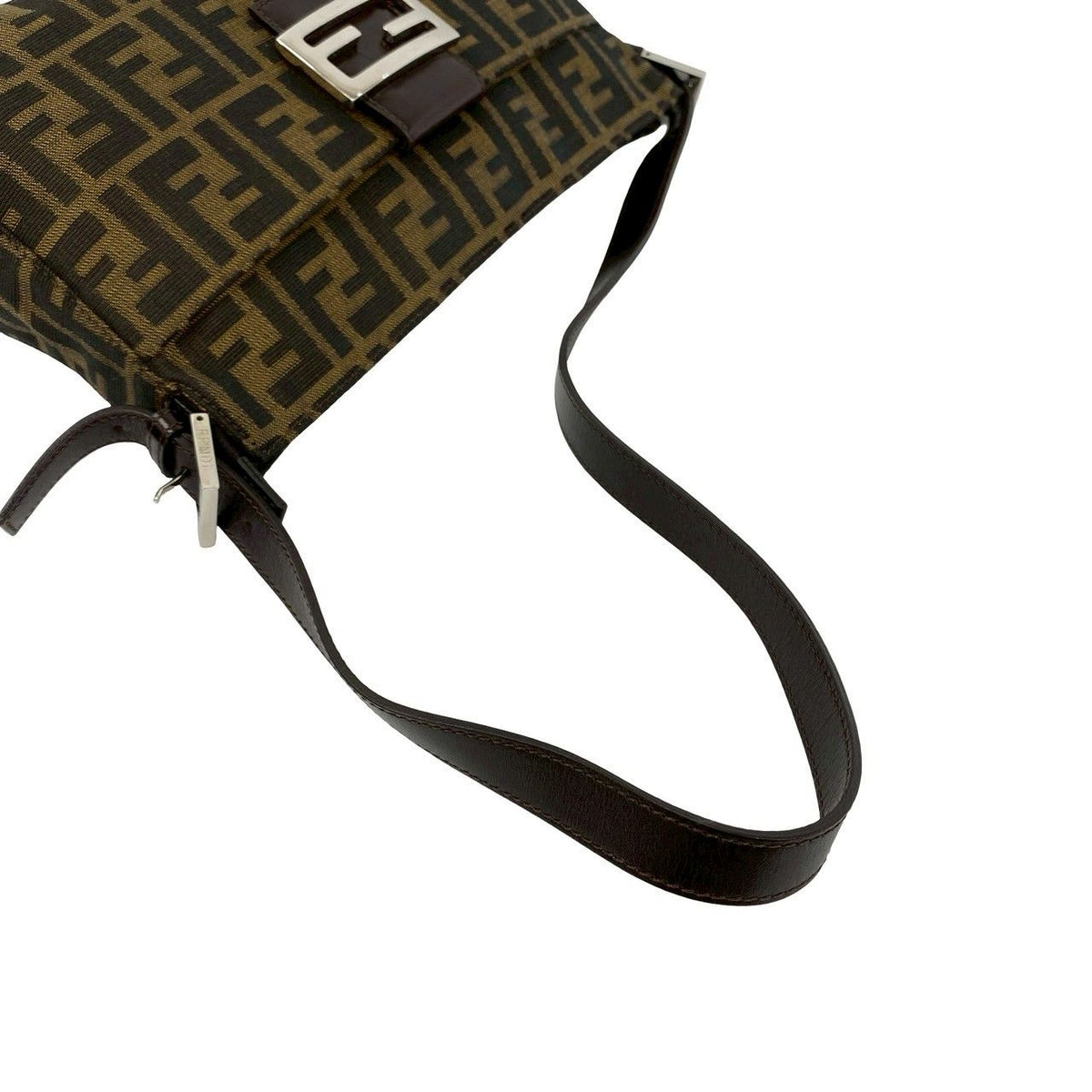 Fendi FF Canvas Leather Shoulder Bag