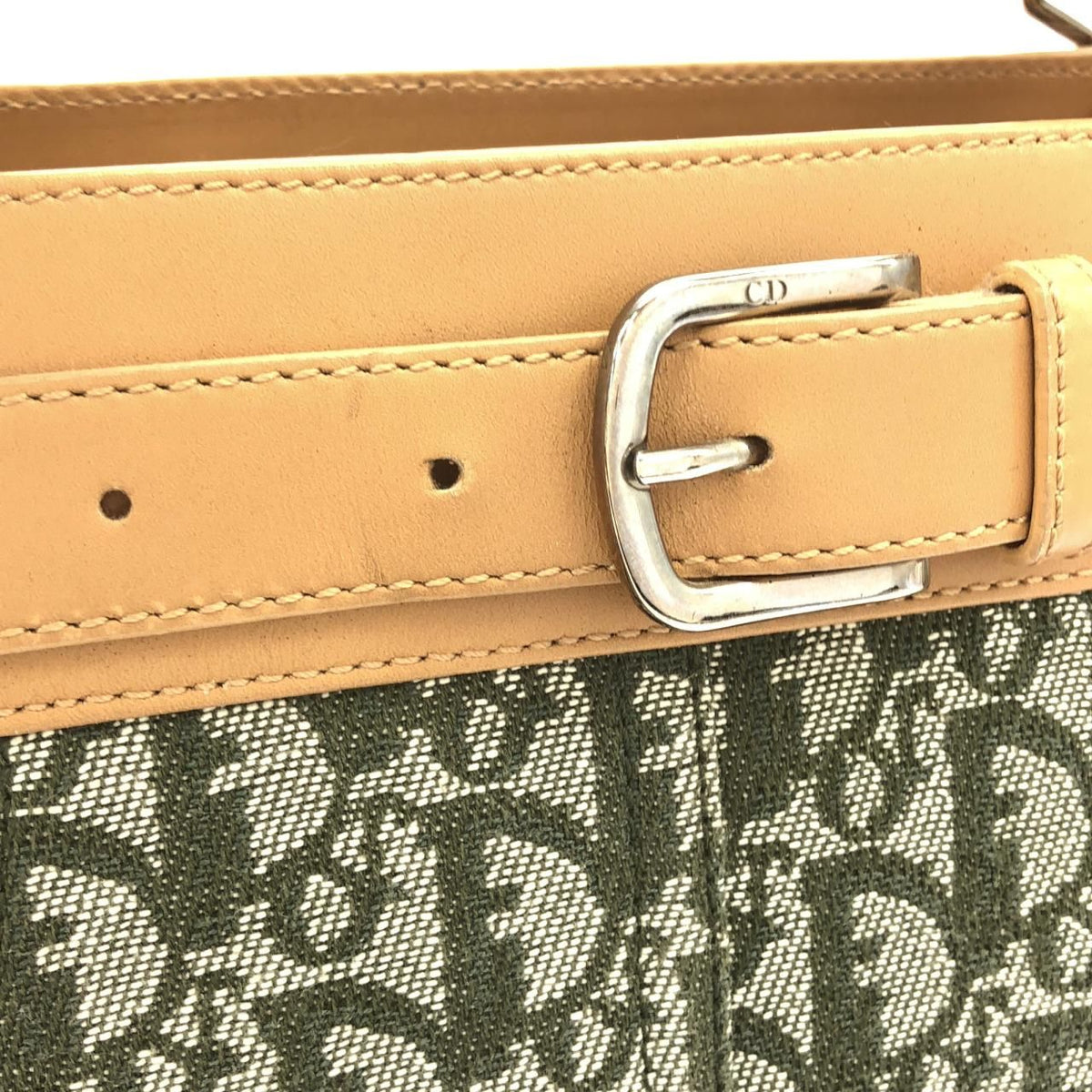 Christian Dior Canvas Leather Handbag