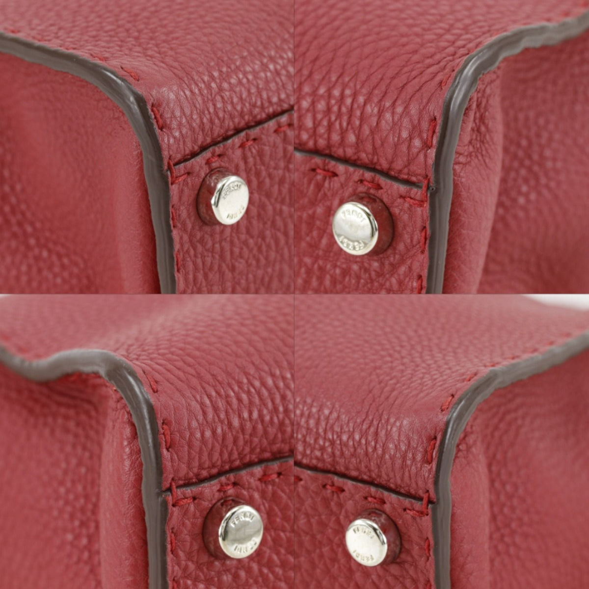 Fendi Peekaboo Selleria Leather Handbag