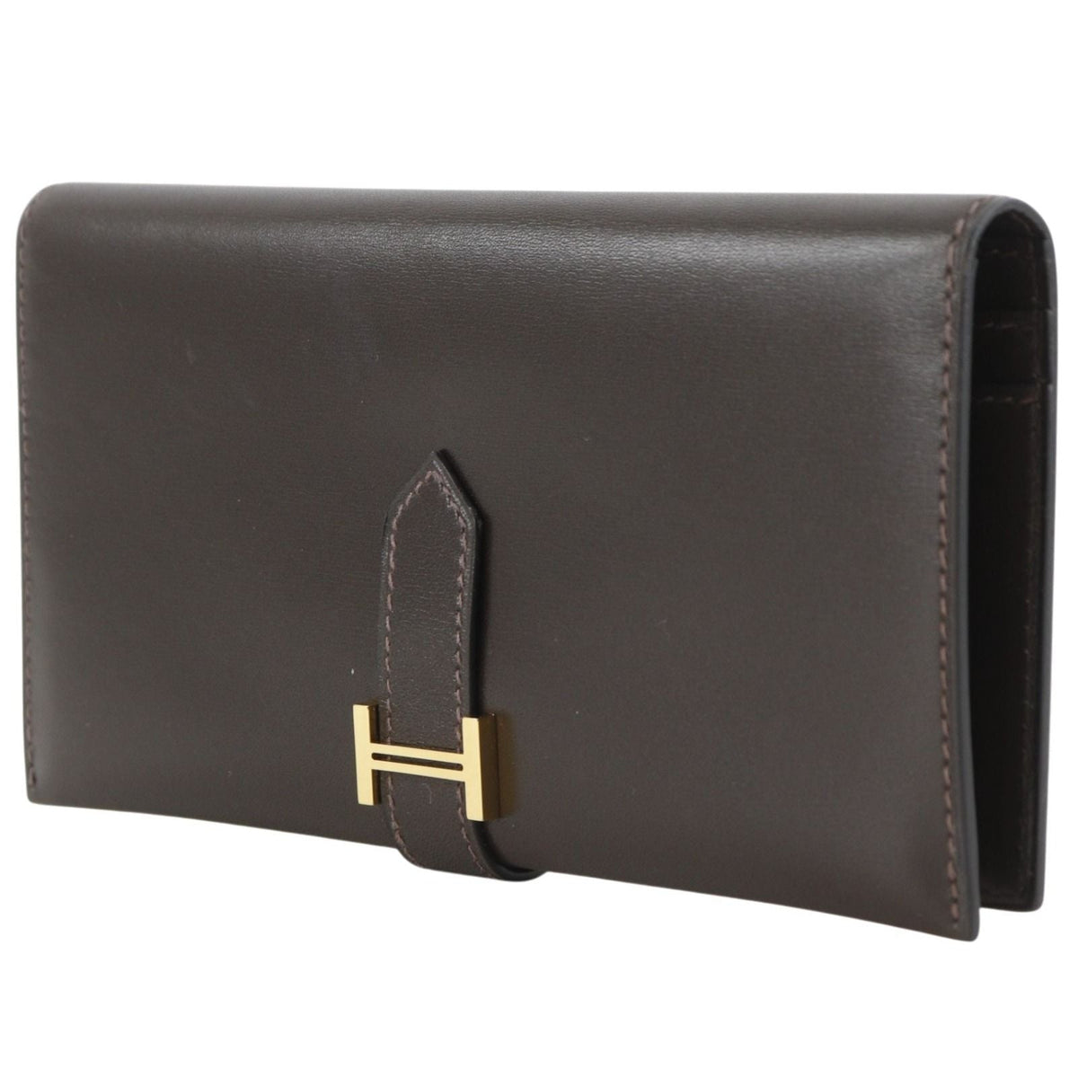 Hermes Bearn Box Calf Long Wallet
