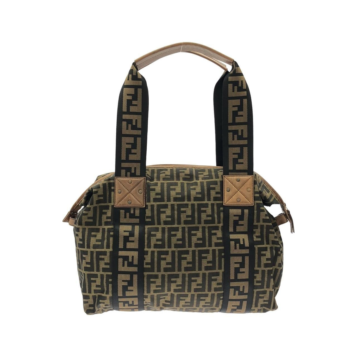 Fendi Canvas Boston Bag