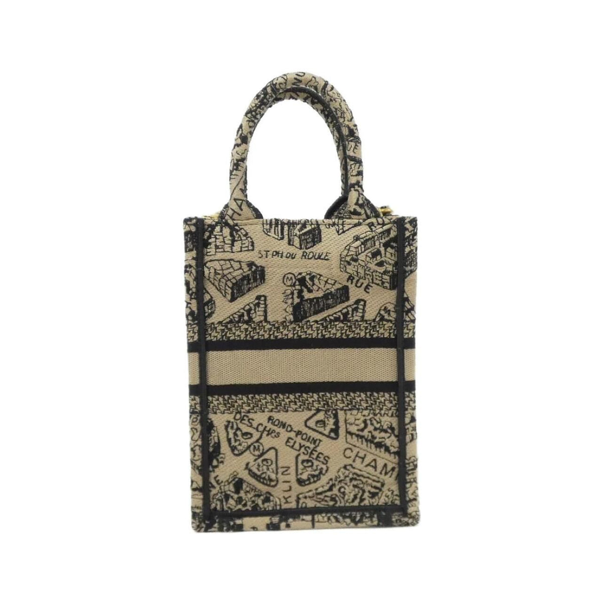 Christian Dior Plan De Paris Dior Book Tote Mini Vertical Canvas Handbag