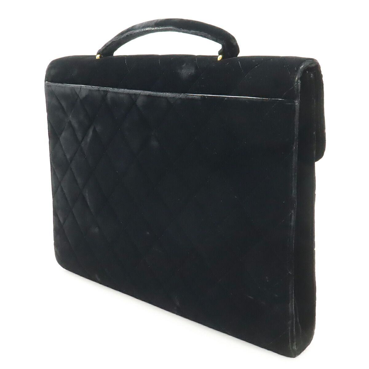 Chanel Matelasse Velvet Leather Briefcase