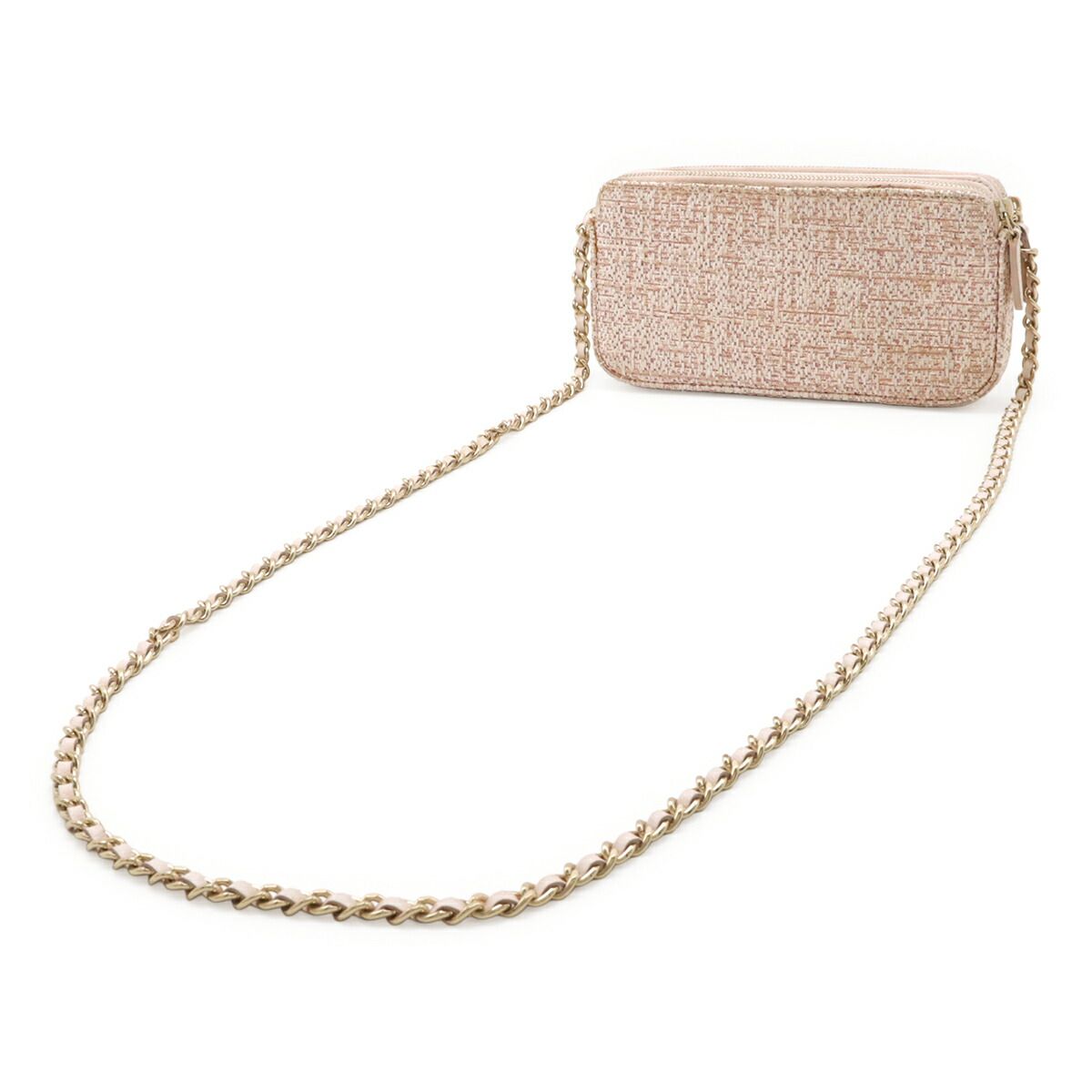 Chanel Deauville Chain Long Wallet 2way Shoulder Bag Clutch