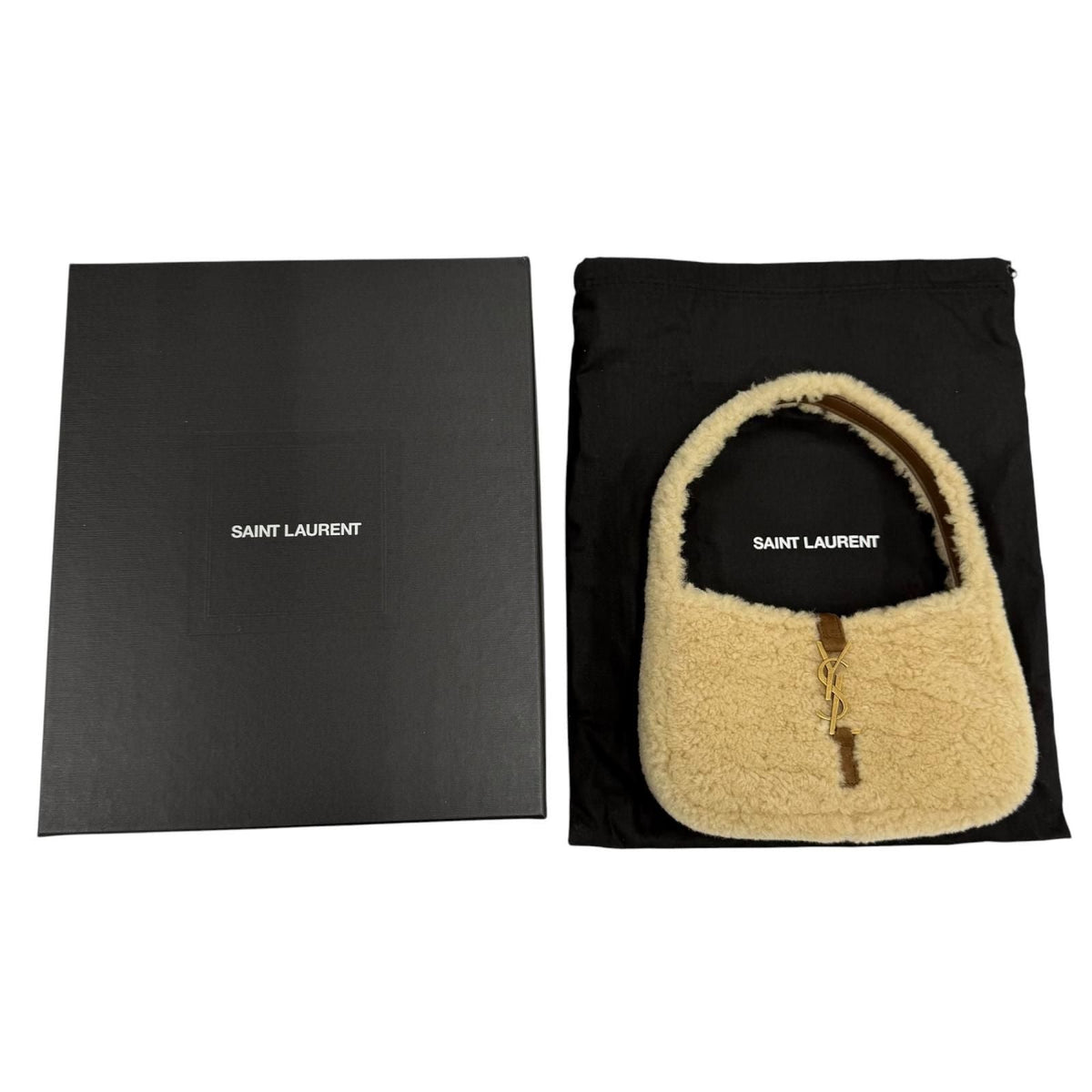 Saint Laurent Paris Le 5 a 7 Mouton Hobo Bag