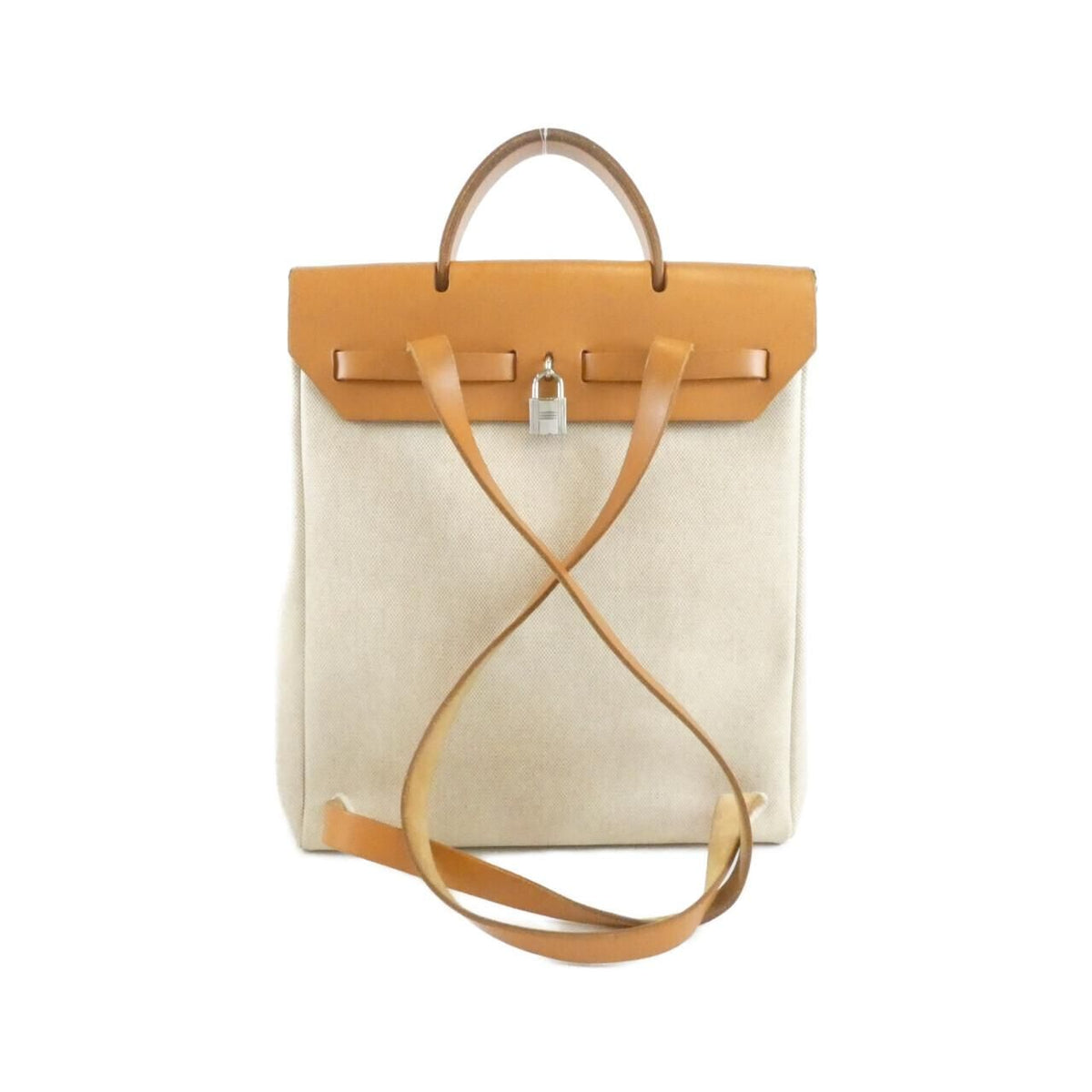 Hermes Herbag Sac A Dos Toile Ash Backpack