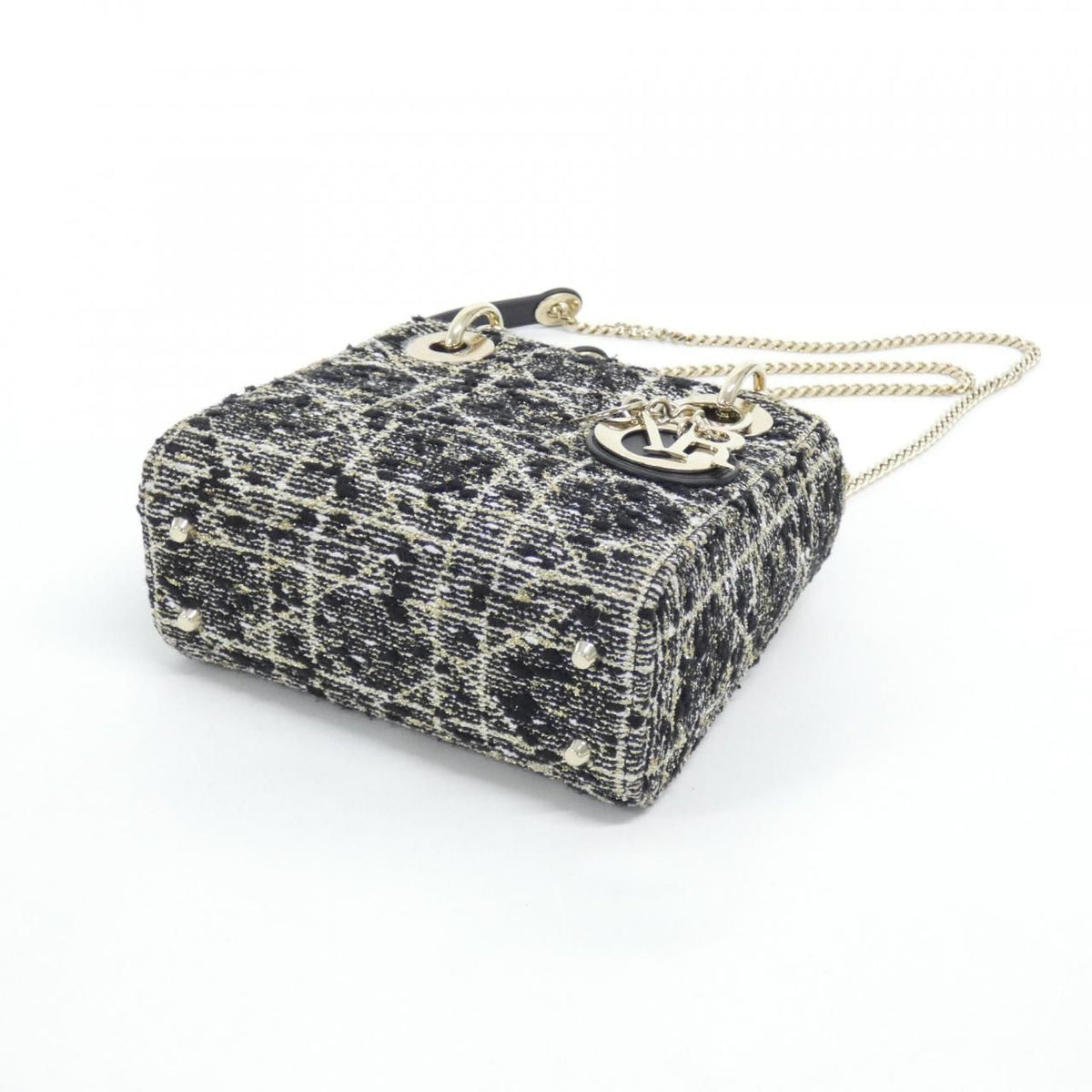 Christian Dior Lady Dior Tweed Calfskin Bag