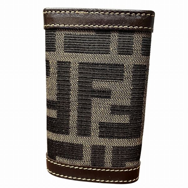 Fendi Zucca Canvas Leather Key Case