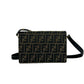Fendi Zucca Canvas Leather Shoulder Bag