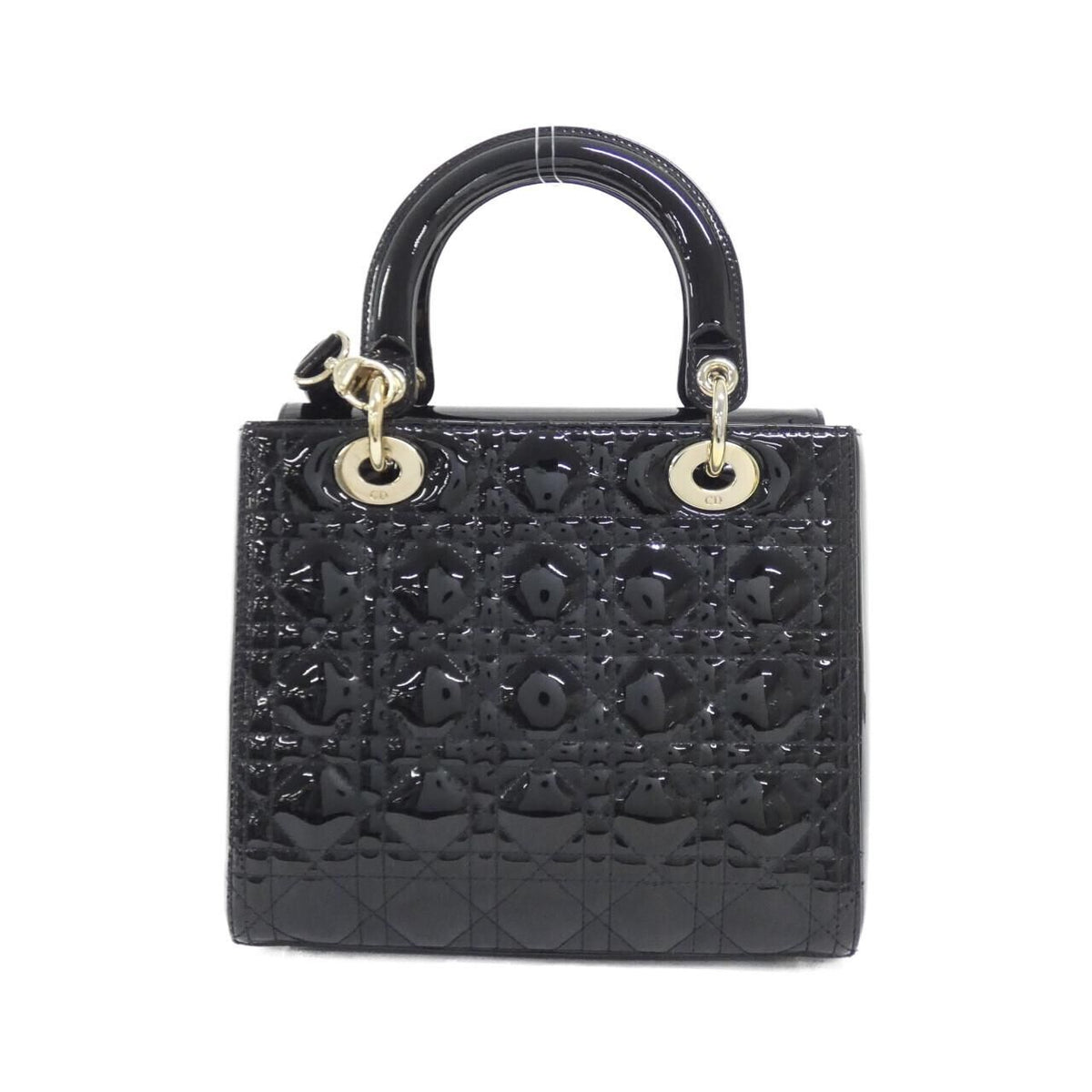 Christian Dior Lady Dior Patent Leather Handbag