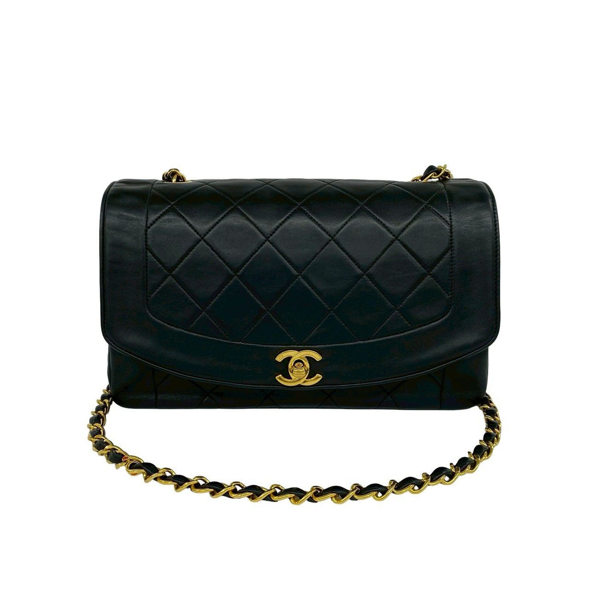 Chanel Diana Lambskin Shoulder Bag